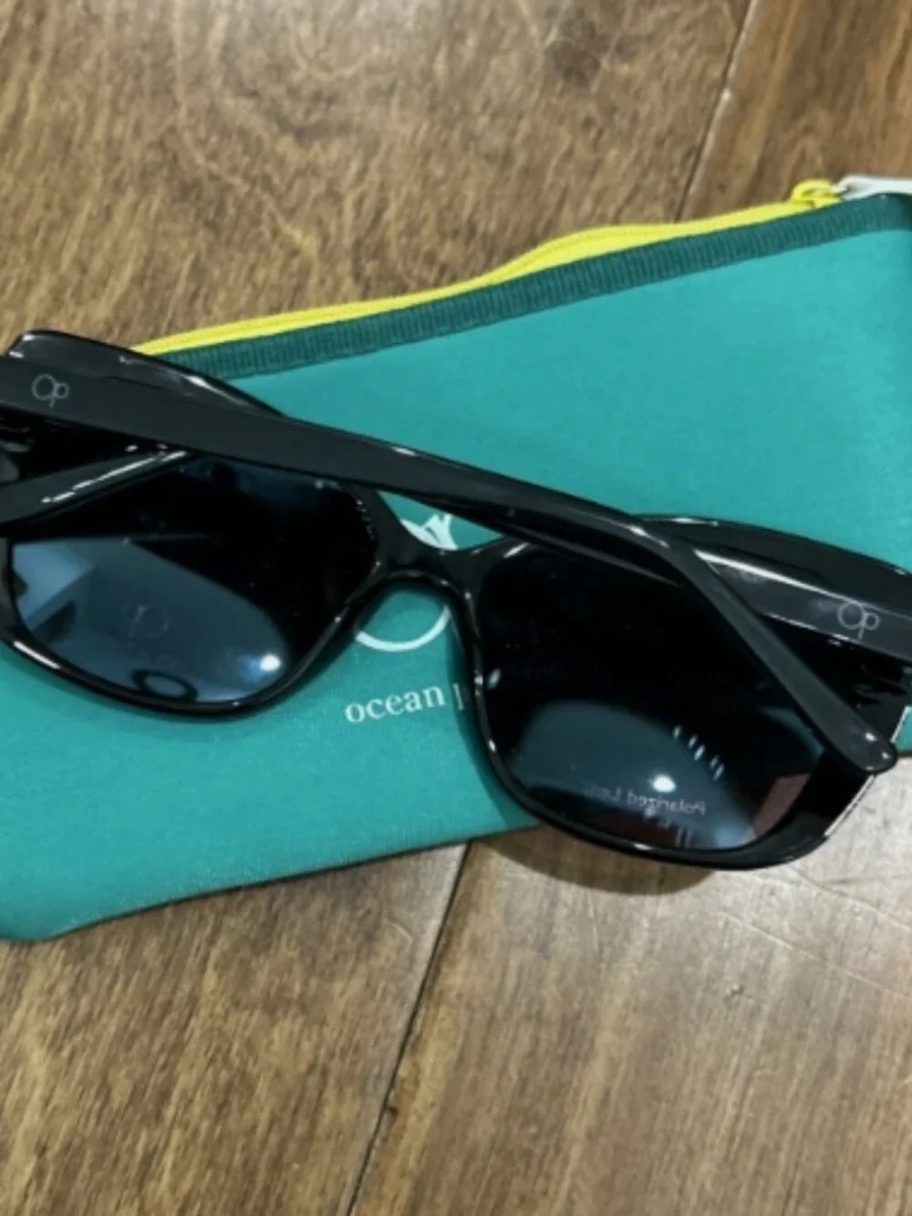 OCEAN PACIFIC SUNGLASSES WATERFRONT BLACK Cold Insert Polarized - Unisex NWT